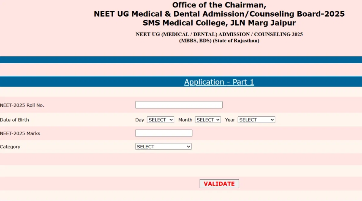 Rajasthan NEET UG Round 2 Counselling Registration 2025 Begins