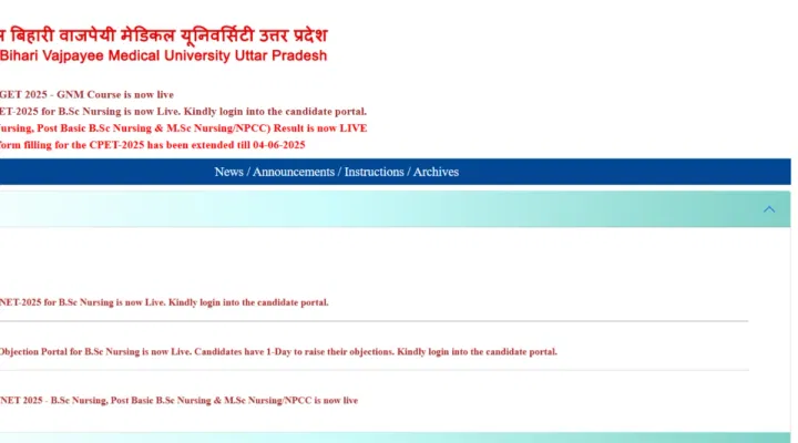 ABVMU UP BSc Nursing Counselling Registration 2025 (Begins): Application Link, Instructions