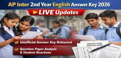 AP Inter 2nd Year English  Answer Key 2026 (OUT) LIVE Updates: Paper Solving Ends; Detailed Analysis