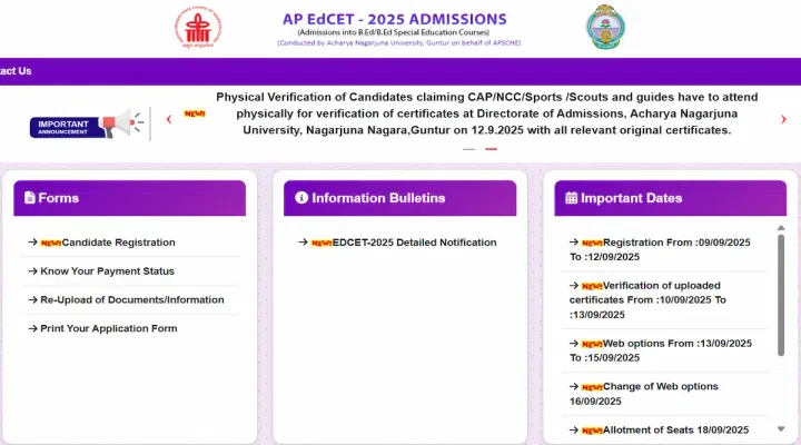 AP EDCET Counselling Registration 2025 Last Date Today on September 12