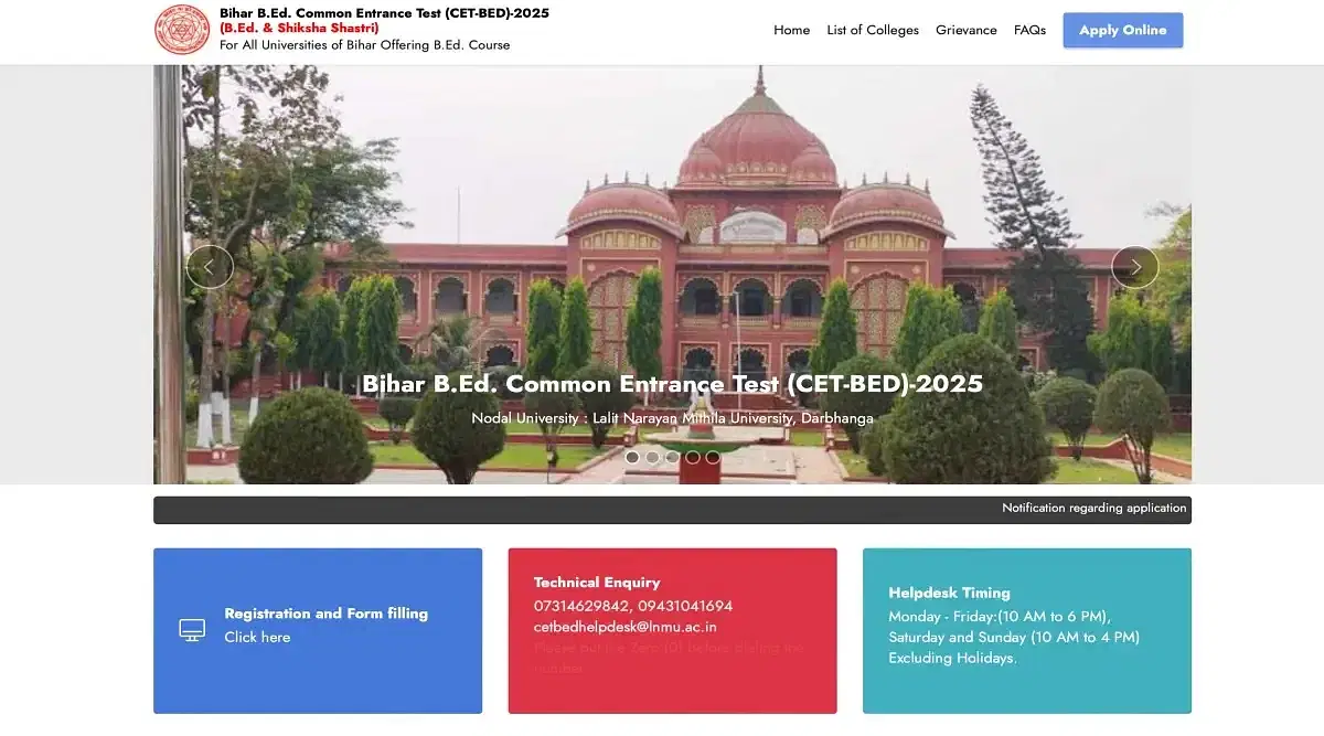Bihar BEd Counselling Schedule 2025 (Released): Registration Date, Choice Filling