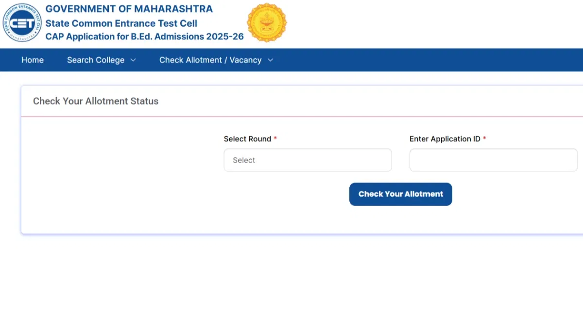 MAH B.Ed CAP Round 3 Seat Allotment 2025 Download Link (Activated)