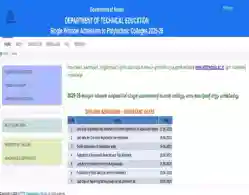 DTE Kerala Polytechnic Second Allotment 2025 Expected Release Time