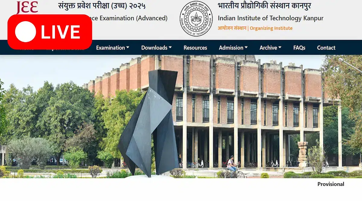 JEE Advanced Result 2025 (Released) Live Updates: Download Link Activated