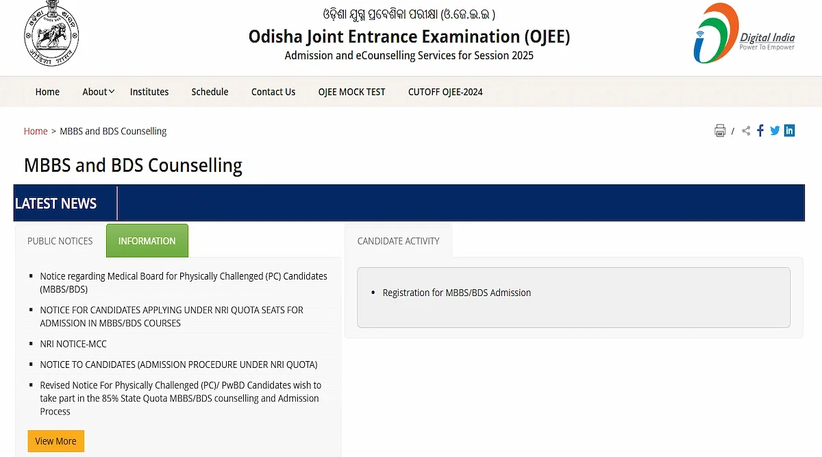 Odisha NEET UG Merit List 2025 Release Date and Time