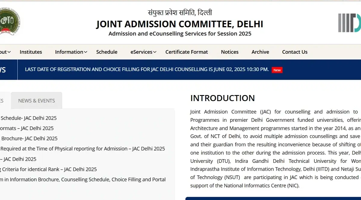 JAC Delhi Seat Allotment 2025 (OUT): Direct Link, Instructions