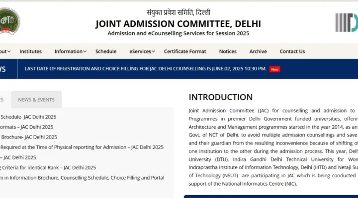 JAC Delhi Seat Allotment 2025 (Today): Direct Link, Instructions