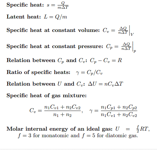 Specific Heat 