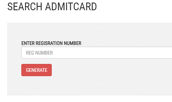 Admit card login for MSOS