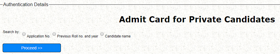 CBSE 12th Admit Card 